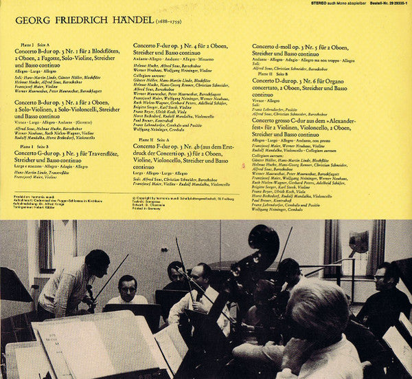 Georg Friedrich Händel, Collegium Aureum – Concerti Grossi Op. 3 / Concerto »Alexanderfest« (2xLP) LP vinyl record, image 4 of 8