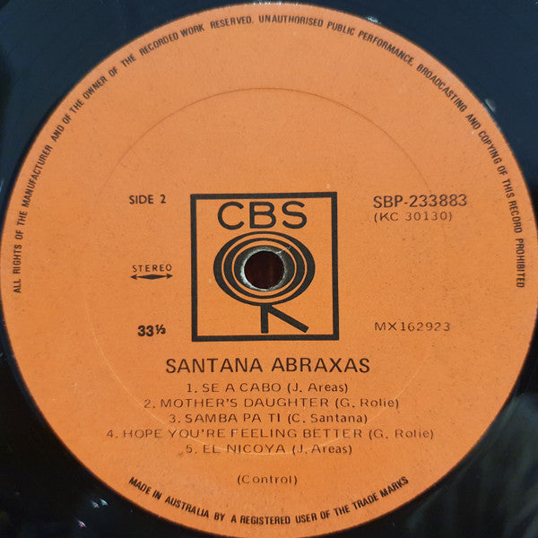 Santana – Abraxas LP vinyl record, image 4 of 4