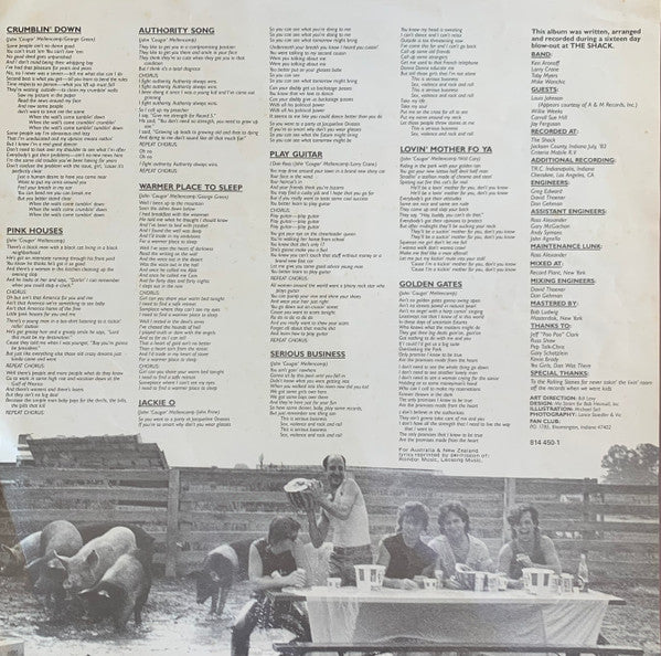 John Cougar Mellencamp – Uh-Huh LP vinyl record, image 4 of 6