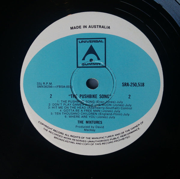The Mixtures – The Pushbike Song LP vinyl record, image 4 of 4