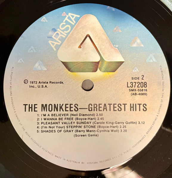 The Monkees – The Monkees Greatest Hits LP vinyl record, image 4 of 4