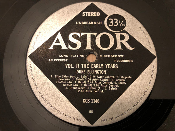 Duke Ellington And His Orchestra – Duke Ellington Vol 2 The Early Years LP vinyl record, image 4 of 4
