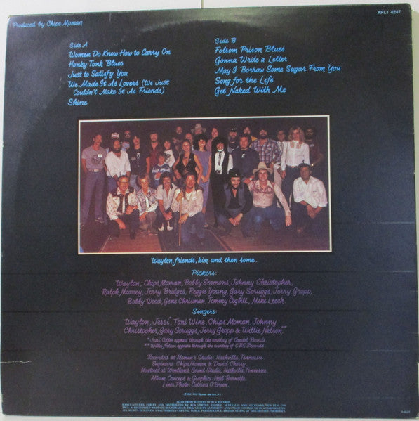 Waylon Jennings – Black On Black LP vinyl record, image 2 of 4