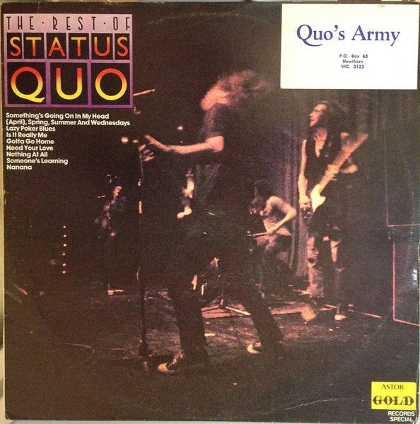 Status Quo – The Rest Of Status Quo LP vinyl record, image 1 of 4