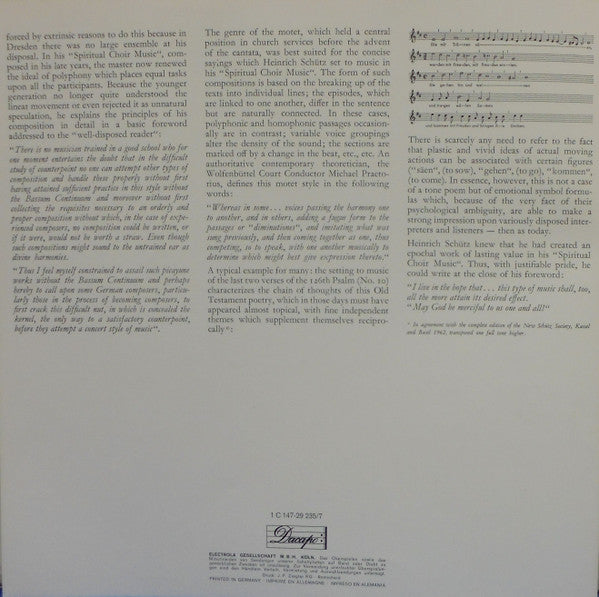 Heinrich Schütz, Dresdner Kreuzchor, Dresdner Philharmonie, Rudolf Mauersberger – Geistliche Chormusik 1648 (3xLP) LP vinyl record, image 4 of 10