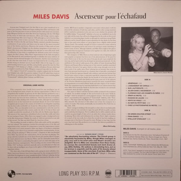 Miles Davis – Ascenseur Pour L'Échafaud LP vinyl record, image 3 of 7