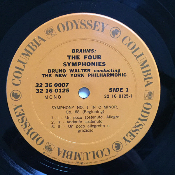 Johannes Brahms, Bruno Walter, New York Philharmonic – The Four Symphonies LP vinyl record, image 4 of 10