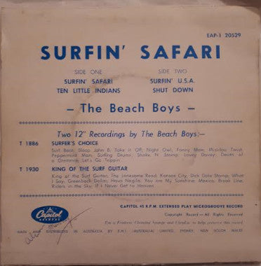The Beach Boys – Surfin' Safari 7" vinyl record, image 2 of 4