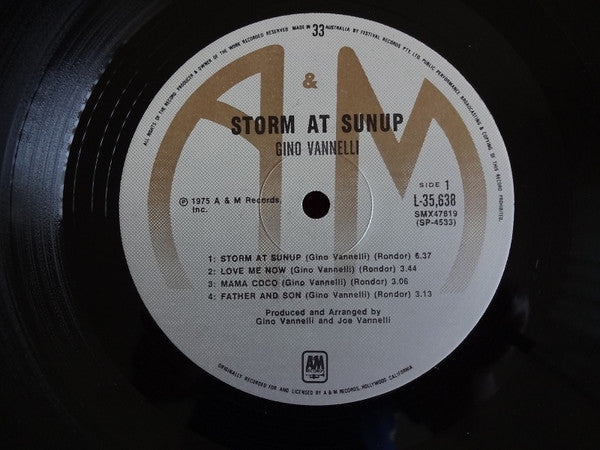 Gino Vannelli – Storm At Sunup LP vinyl record, image 4 of 5