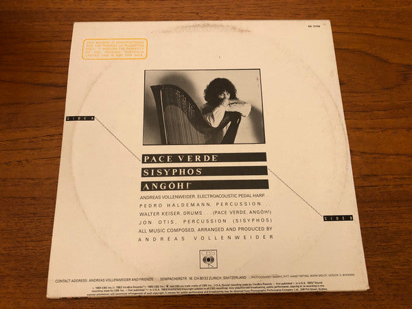 Andreas Vollenweider – Pace Verde 12" vinyl record, image 2 of 4