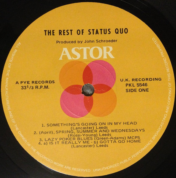 Status Quo – The Rest Of Status Quo LP vinyl record, image 3 of 4