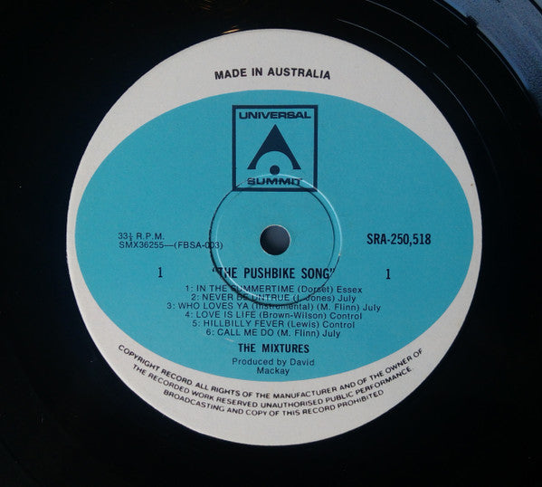 The Mixtures – The Pushbike Song LP vinyl record, image 3 of 4