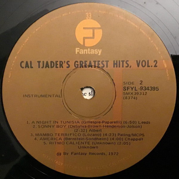 Cal Tjader – Greatest Hits Volume Two LP vinyl record, image 5 of 5