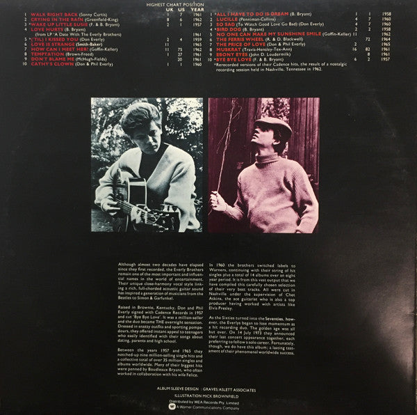 Everly Brothers – Walk Right Back With The Everlys (20 Golden Hits) LP vinyl record, image 2 of 4