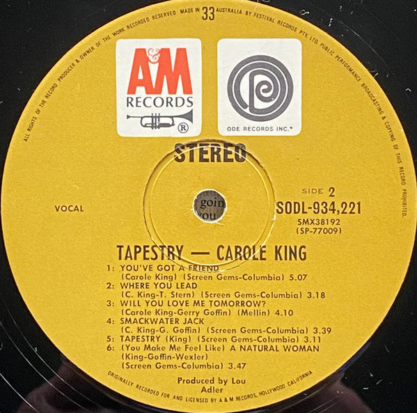 Carole King – Tapestry LP vinyl record, image 6 of 6