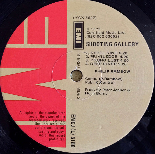 Philip Rambow – Shooting Gallery LP vinyl record, image 4 of 4