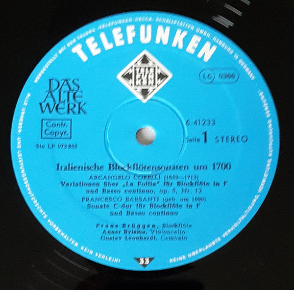 Arcangelo Corelli, Antonio Vivaldi, Francesco Maria Veracini – Italienische Blockflötensonaten - Italian Recorder Sonatas - I LP vinyl record, image 3 of 4