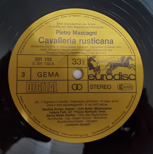 Pietro Mascagni, Martina Arroyo, Franco Bonisolli, Juliana Falk, Bernd Weikl, Livia Budai, Lamberto Gardelli – Cavalleria Rusticana (2xLP) LP vinyl record, image 7 of 8