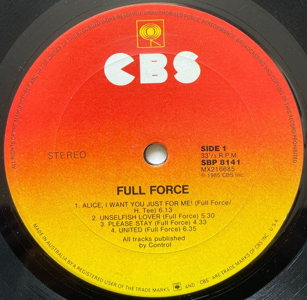 Full Force – Full Force LP vinyl record, image 3 of 4