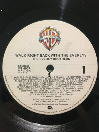 Everly Brothers – Walk Right Back With The Everlys (20 Golden Hits) LP vinyl record, image 3 of 4