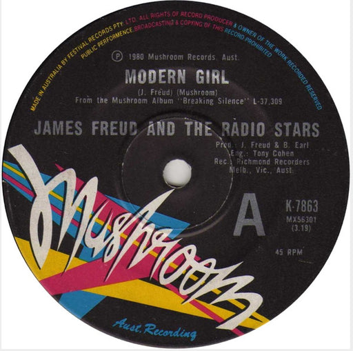 James Freud And The Radio Stars – Modern Girl 7" vinyl record