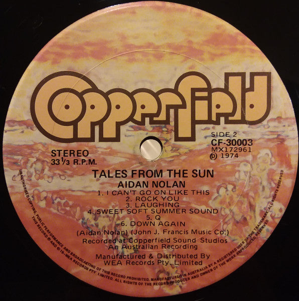 Aidan Nolan – Tales From The Sun LP vinyl record, image 4 of 4