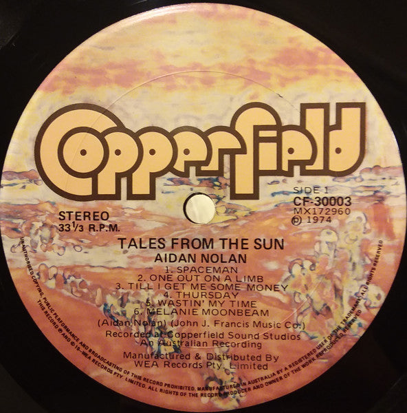 Aidan Nolan – Tales From The Sun LP vinyl record, image 3 of 4
