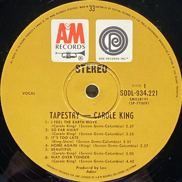 Carole King – Tapestry LP vinyl record, image 5 of 6