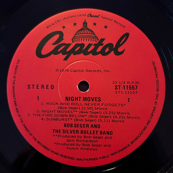 Bob Seger And The Silver Bullet Band – Night Moves LP vinyl record, image 3 of 4