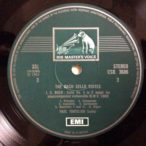 Johann Sebastian Bach, Paul Tortelier – The Cello Suites (3xLP) LP vinyl record, image 4 of 10