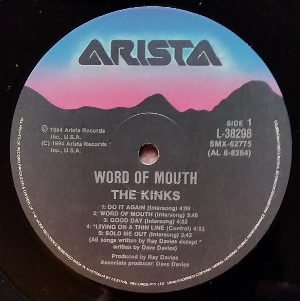 The Kinks – Word Of Mouth LP vinyl record, image 3 of 4