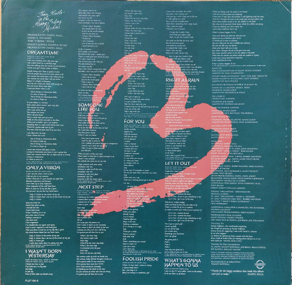 Daryl Hall – Three Hearts In The Happy Ending Machine LP vinyl record, image 7 of 7