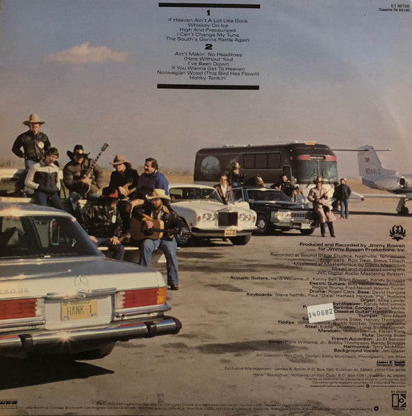 Hank Williams Jr. – High Notes LP vinyl record, image 2 of 3
