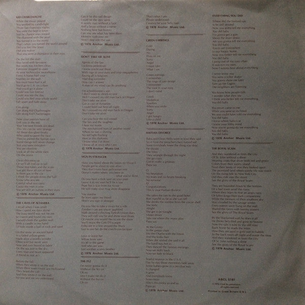 Steely Dan – The Royal Scam LP vinyl record, image 6 of 7