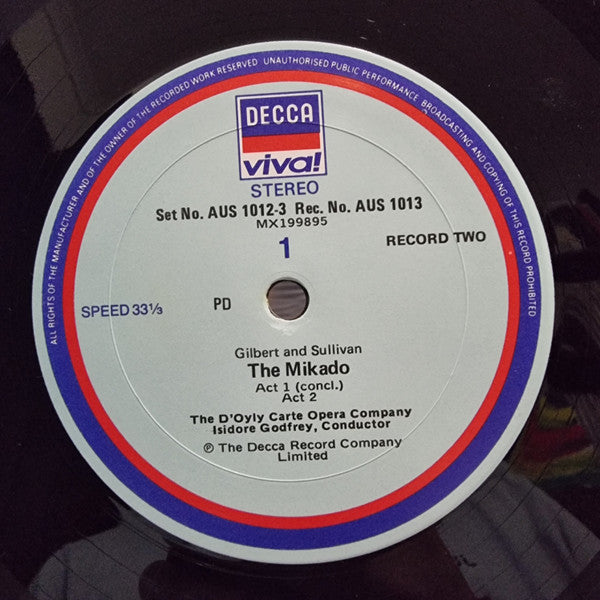 Gilbert & Sullivan, D'Oyly Carte Opera Company, Isidore Godfrey – The Mikado (2xLP) LP vinyl record, image 6 of 7