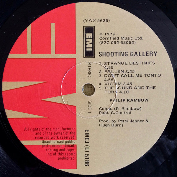 Philip Rambow – Shooting Gallery LP vinyl record, image 3 of 4