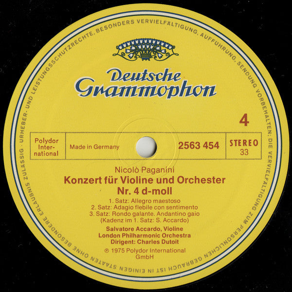 Niccolò Paganini, Salvatore Accardo, London Philharmonic Orchestra, Charles Dutoit – Die 6 Violinkonzerte (Konzerte Für Violine Und Orchester) (5xLP) LP vinyl record, image 10 of 10