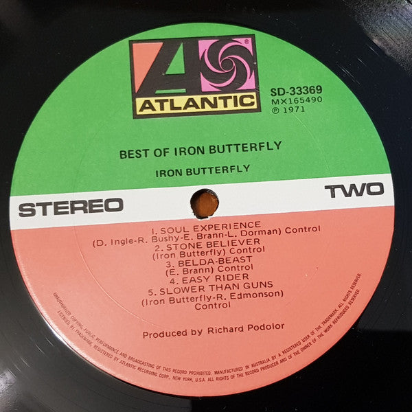 Iron Butterfly – The Best Of Iron Butterfly Evolution LP vinyl record, image 4 of 4