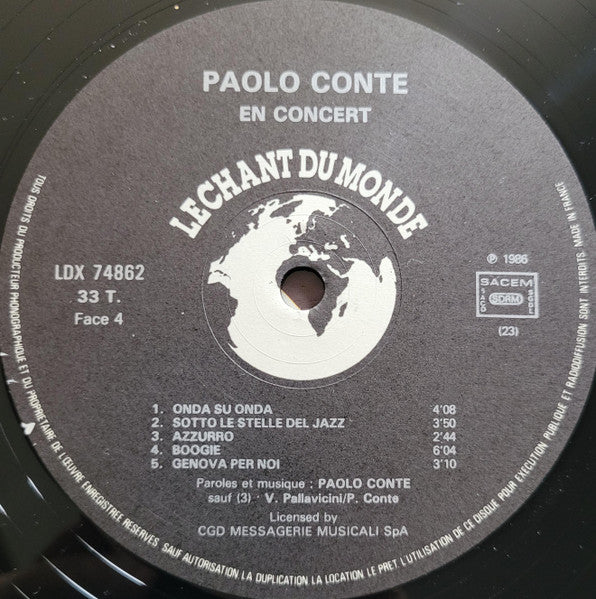 Paolo Conte – Paolo Conte En Concert (2xLP) LP vinyl record, image 6 of 10