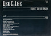 Dee C. Lee – Don't Do It Baby 12" vinyl record, image 2 of 4