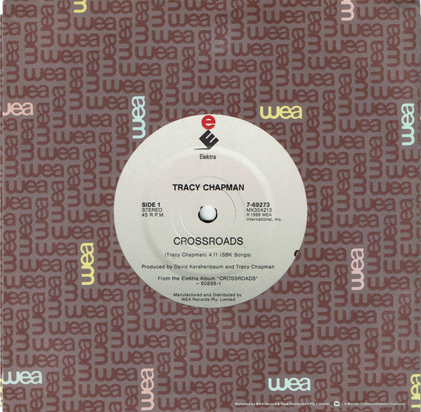 Tracy Chapman – Crossroads / Born To Fight 7" vinyl record, image 3 of 3