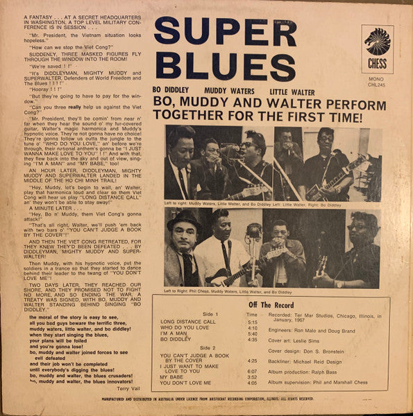 Bo Diddley, Little Walter, Muddy Waters – Super Blues LP vinyl record, image 2 of 4