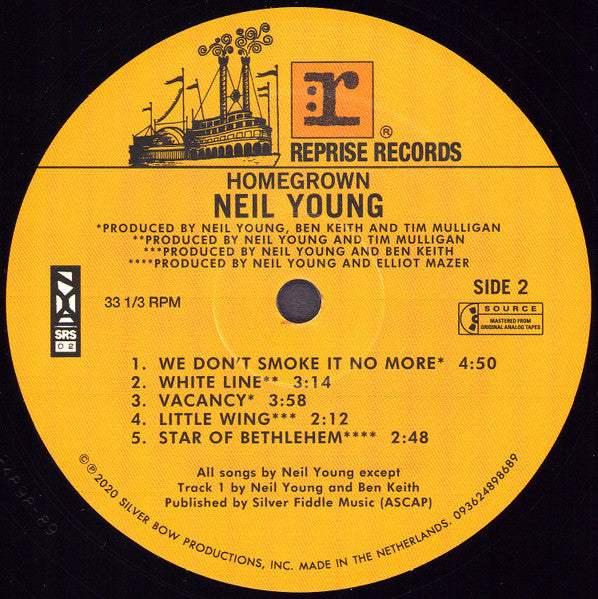 Neil Young – Homegrown LP vinyl record, image 4 of 7
