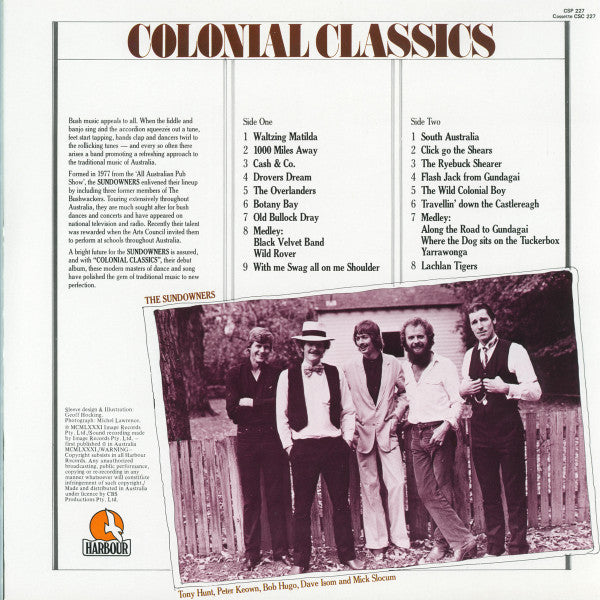 Sundowners – Colonial Classics LP vinyl record, image 2 of 2