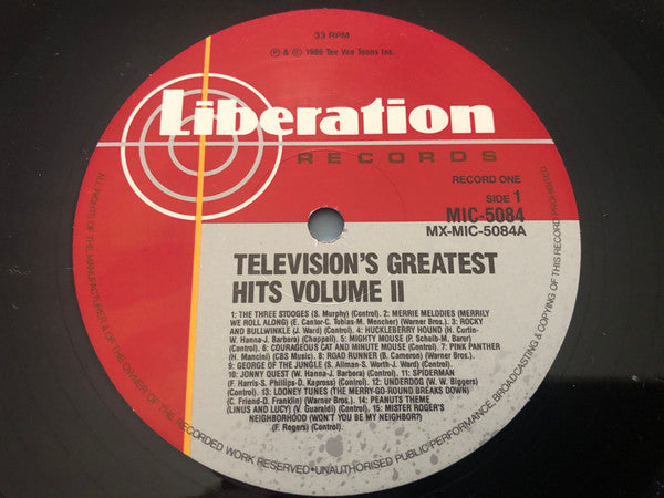 Various – Television's Greatest Hits, Volume II (2xLP) LP vinyl record, image 3 of 6