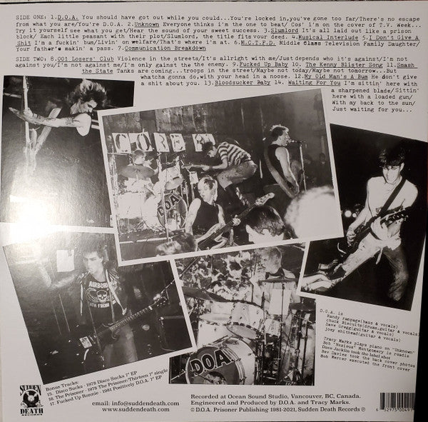 D.O.A. – Hardcore 81 LP vinyl record, image 2 of 5
