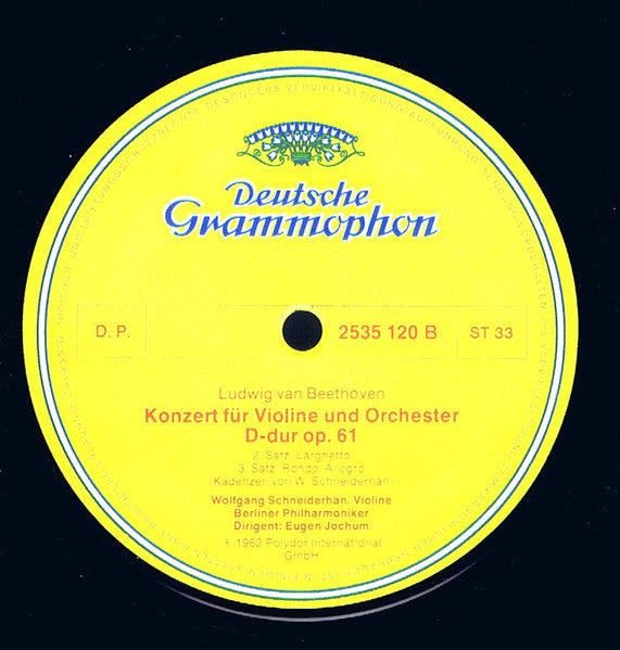 Ludwig Van Beethoven, Wolfgang Schneiderhan, Berliner Philharmoniker, Eugen Jochum – Violinkonzert LP vinyl record, image 4 of 4