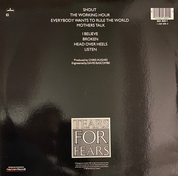 Tears For Fears – Songs From The Big Chair LP vinyl record, image 4 of 4