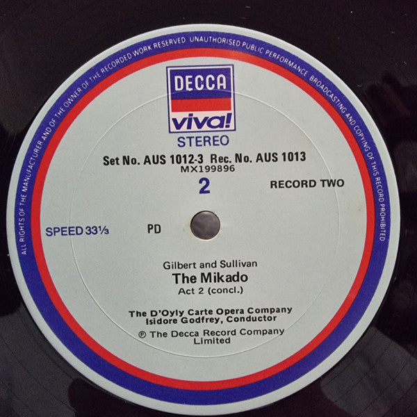 Gilbert & Sullivan, D'Oyly Carte Opera Company, Isidore Godfrey – The Mikado (2xLP) LP vinyl record, image 7 of 7