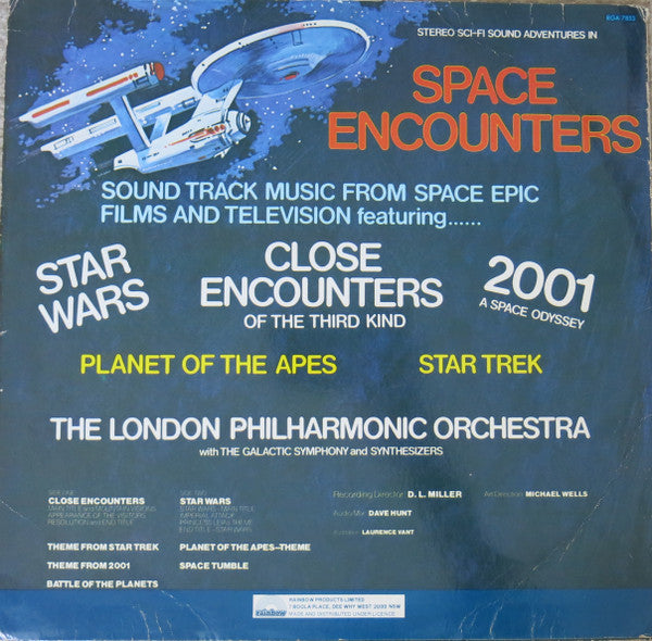 London Philharmonic Orchestra – Space Encounters (With The Galactic Symphony And Synthesizers) LP vinyl record, image 2 of 3